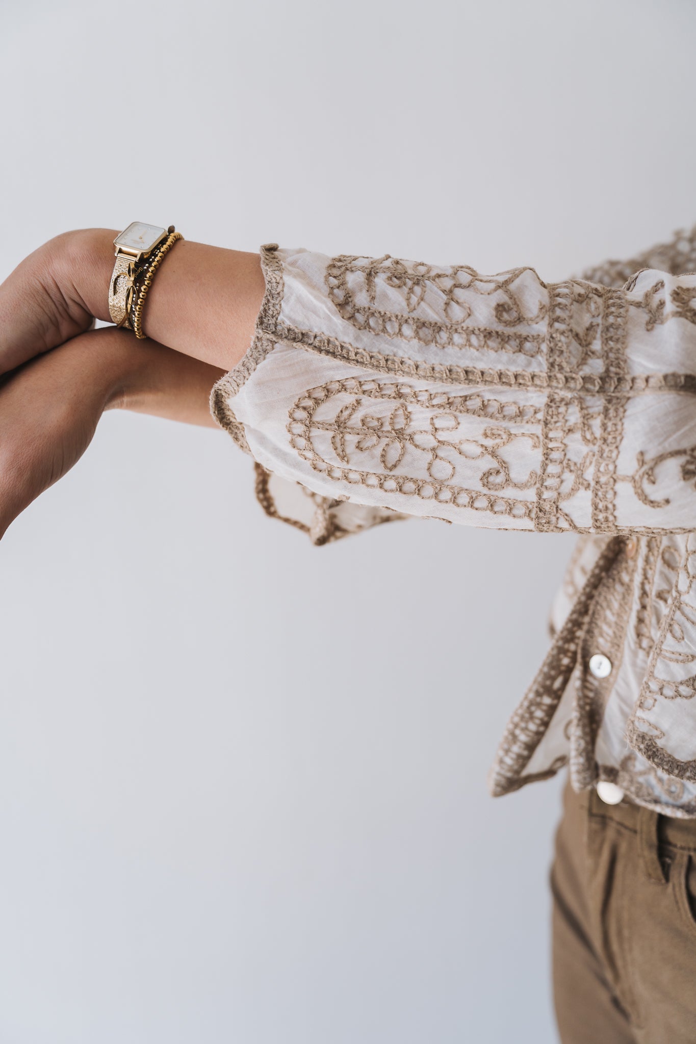 Embroidered Blouse Stone
