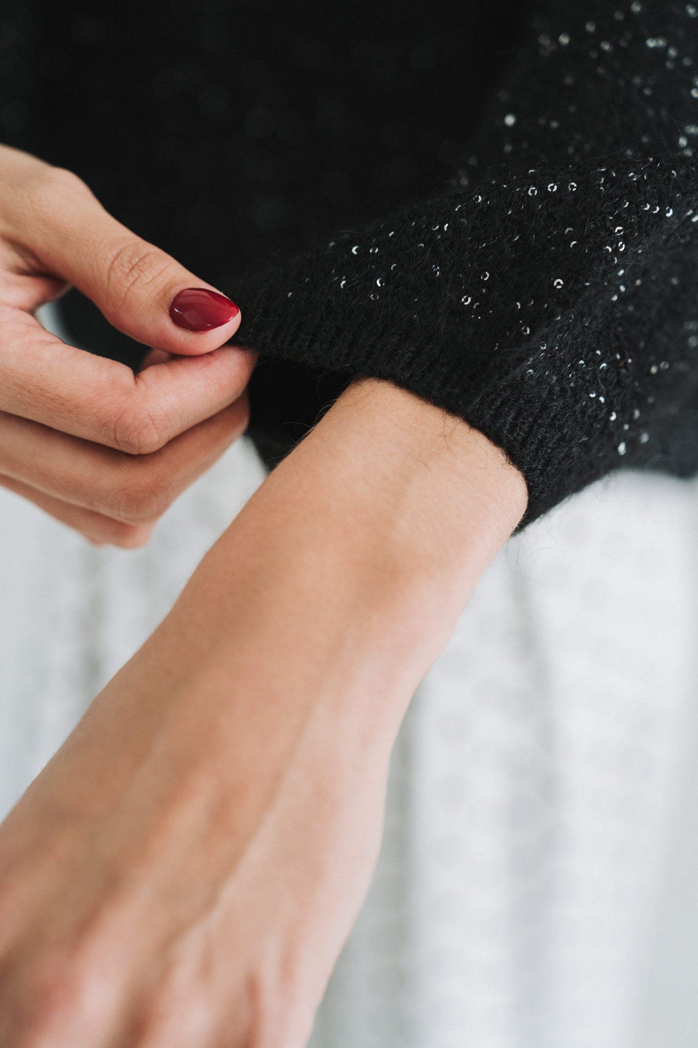Glitsy Knit Black | One Size / Fits 30-34
