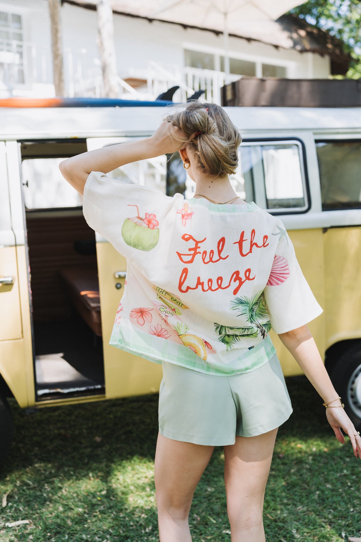 Coastal Blouse Flamingo | One Size / Fits 32-36