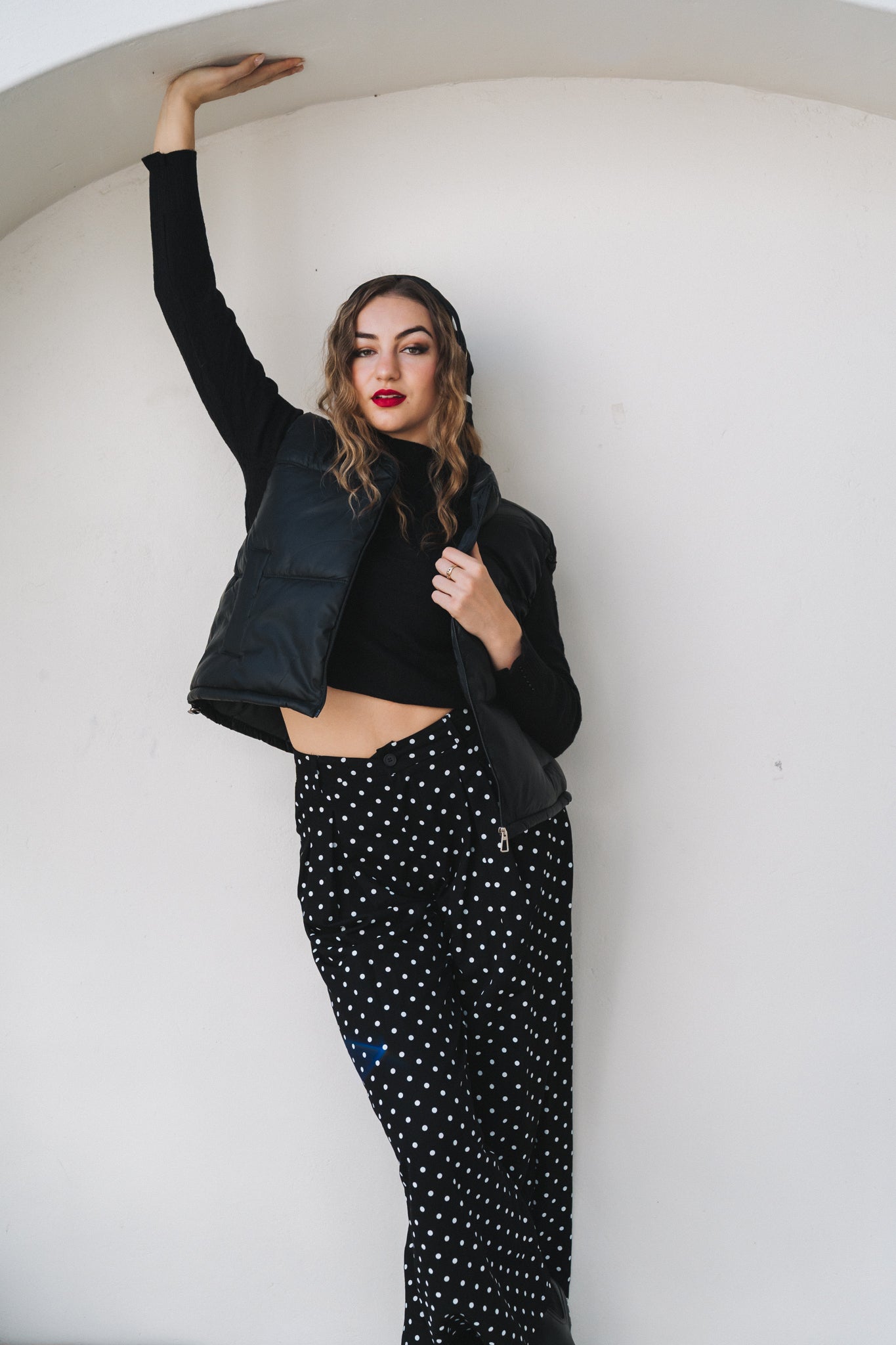Crop Puffer Black