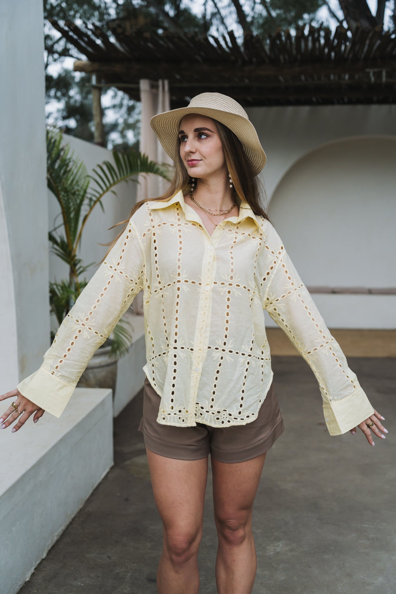 Anglaise Blouse Yellow