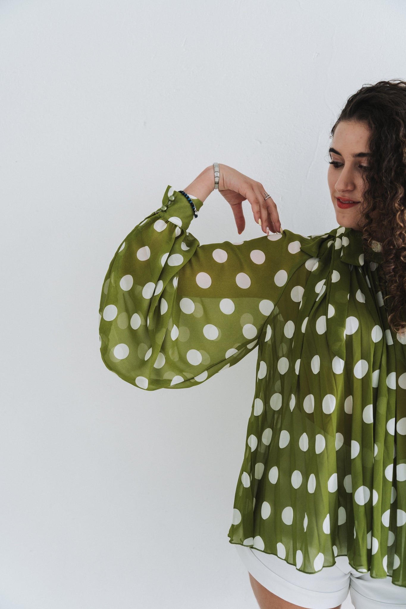 Polka Top Olive