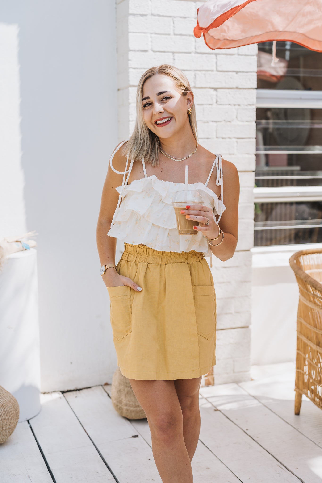 Livia Skort Mustard