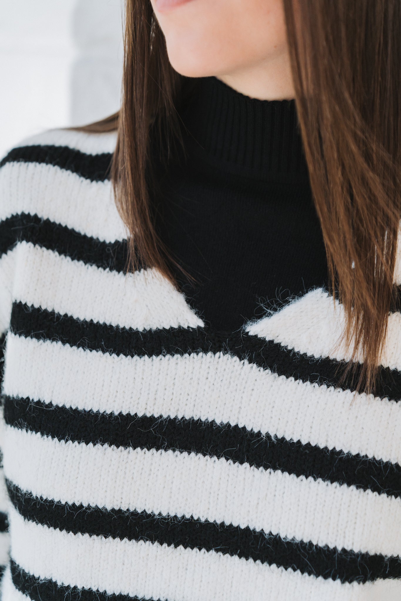 Stripe Sweater Black | One Size / 32-36