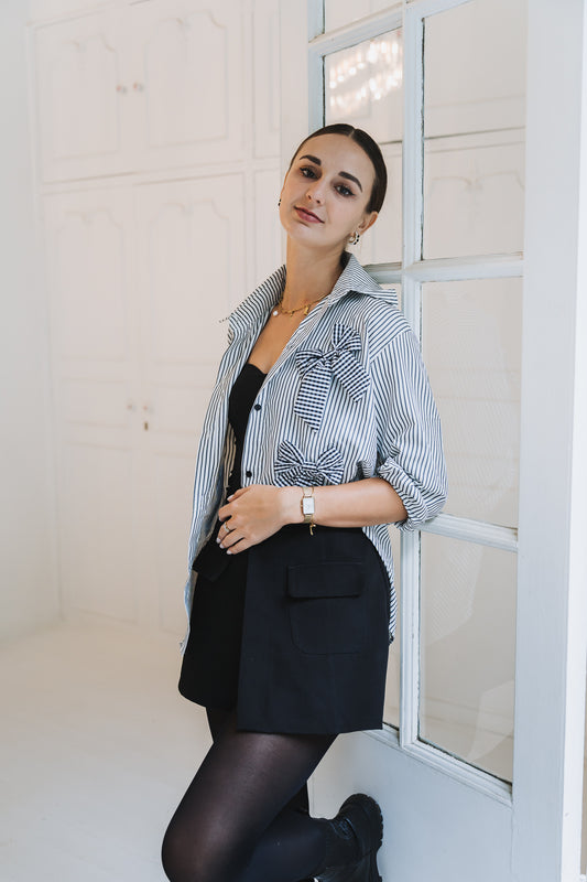 Bow Blouse Black
