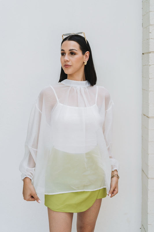 Kaya Sheer Top White