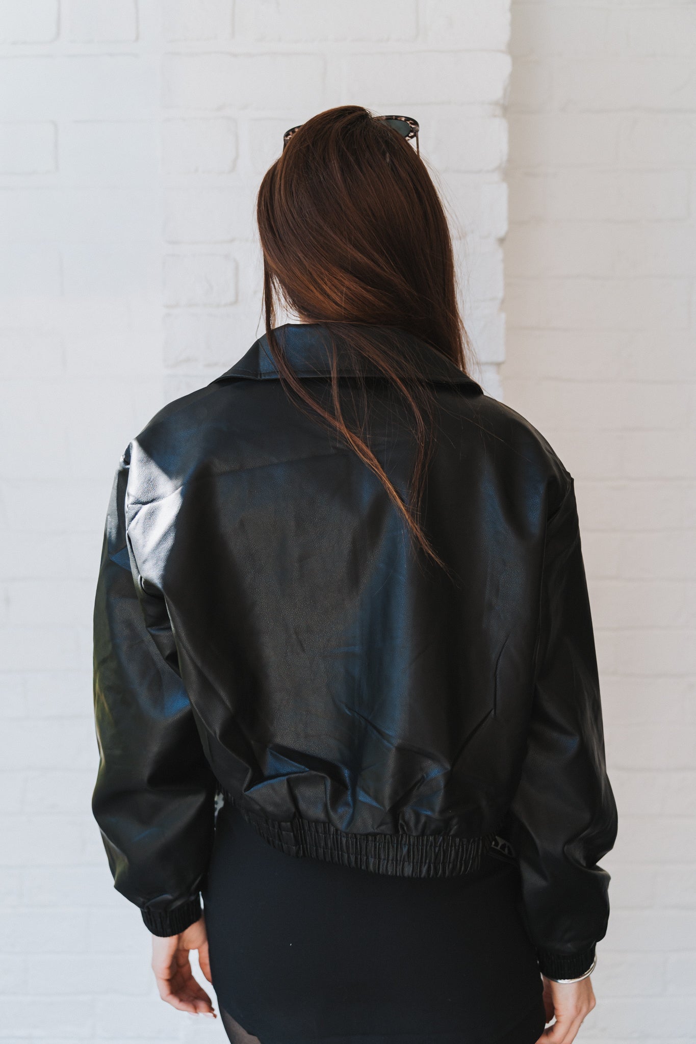 Pleather Jacket Black | One Size / 30-36
