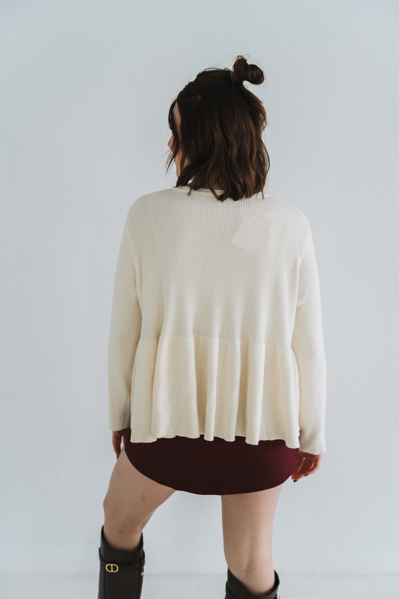 Frill Cardi Off White