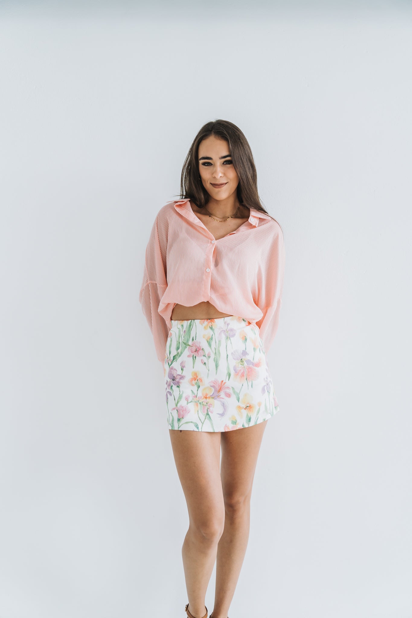 Santorini Blouse Coral | One Size / Fits 30-36