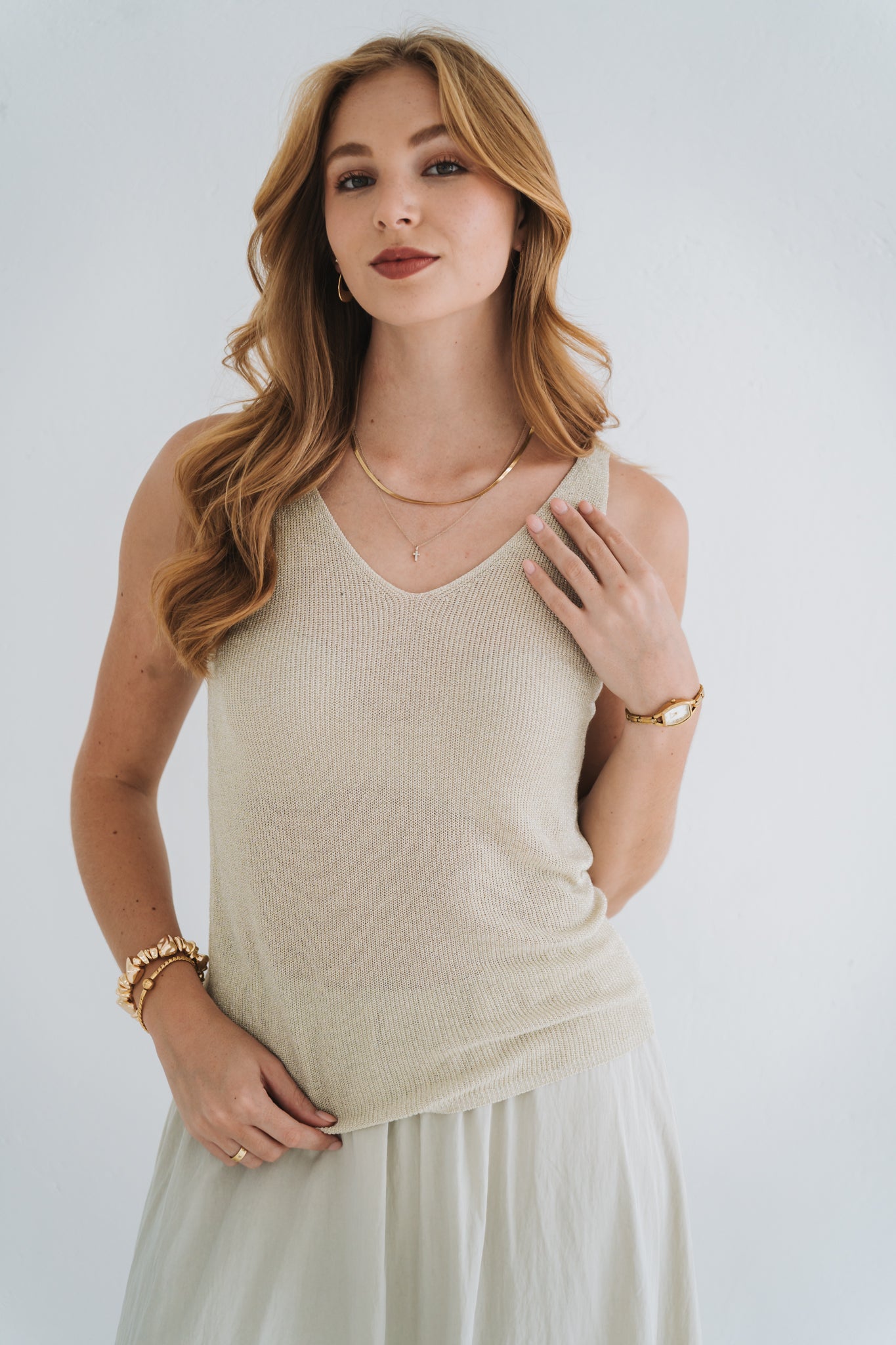 Glitsy Vest Gold | One Size / Fits 28-34