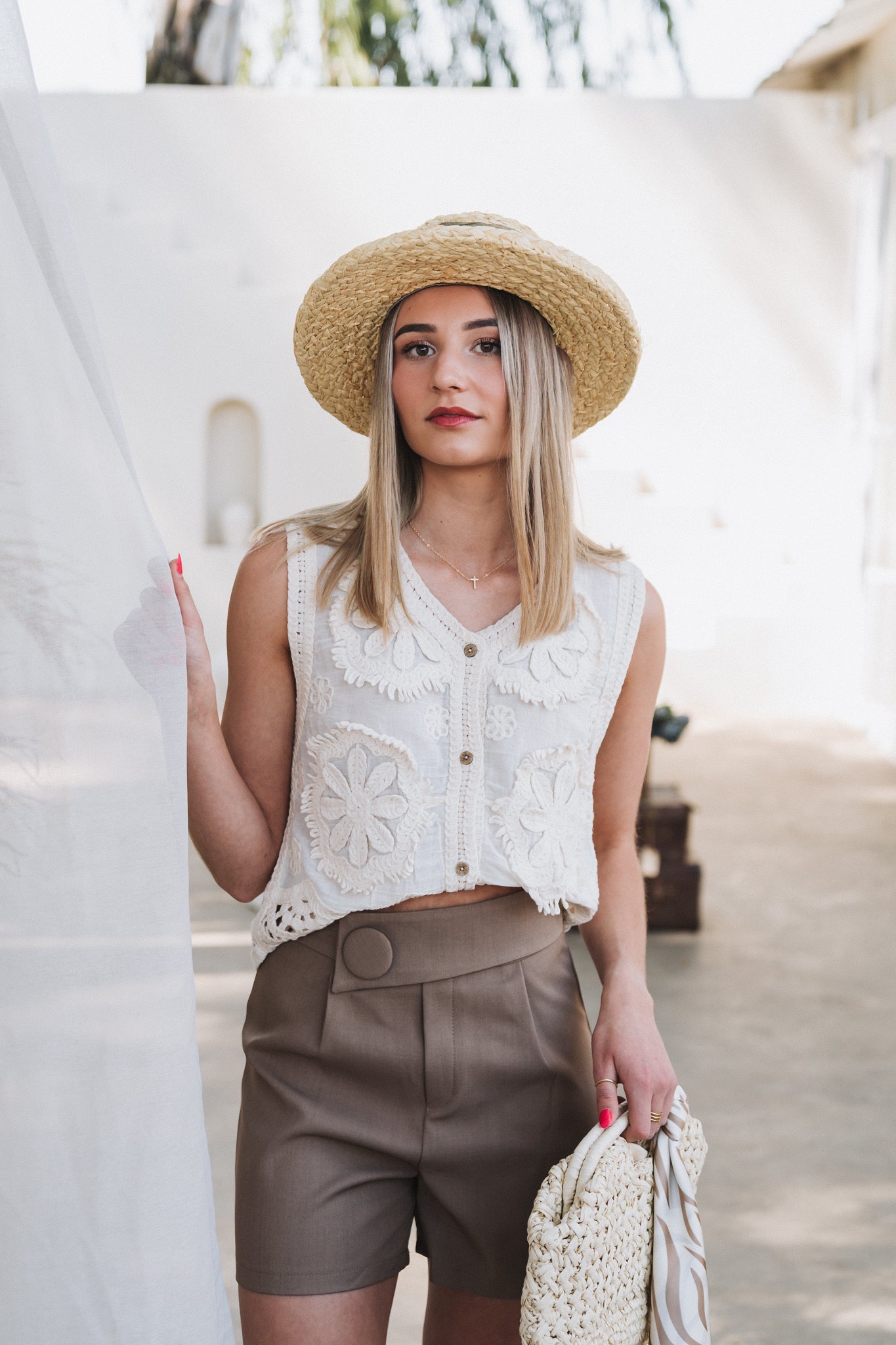 Boho Waistcoat Cream | One Size / Fits 30-34