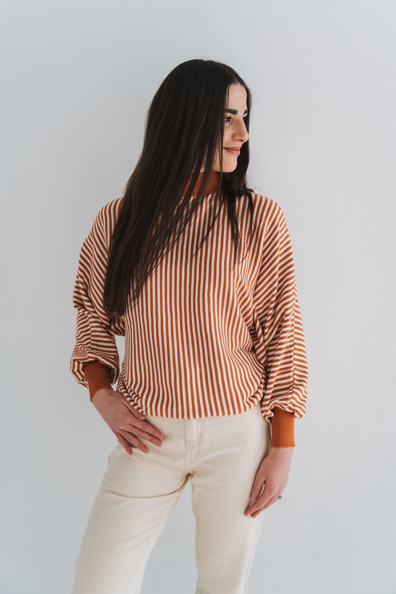 Stripey Knit Rust | One Size / Fits 30-36