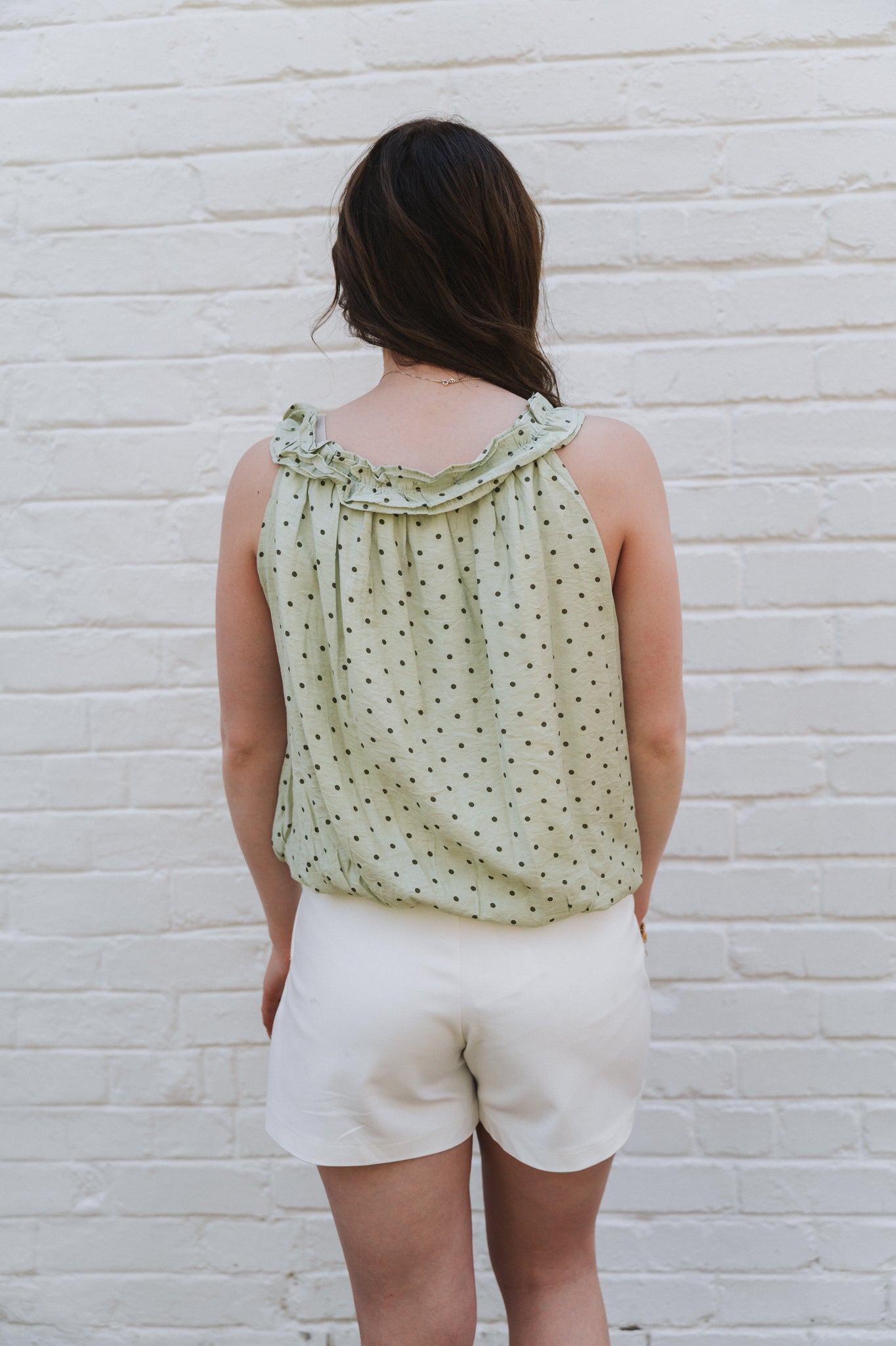 Becky Polka Top Green