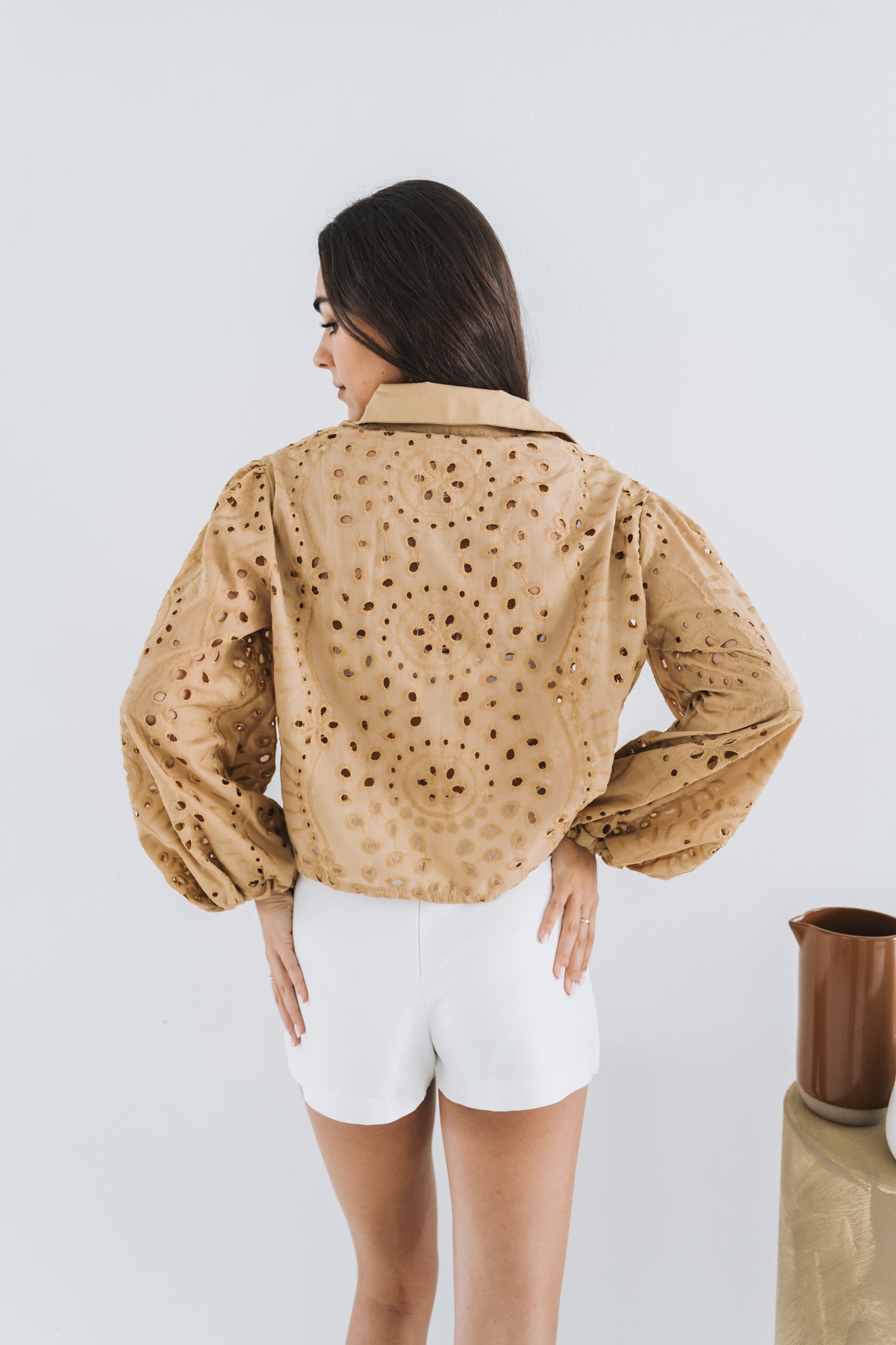 Rust Anglaise Blouse | One Size / Fits 30-34