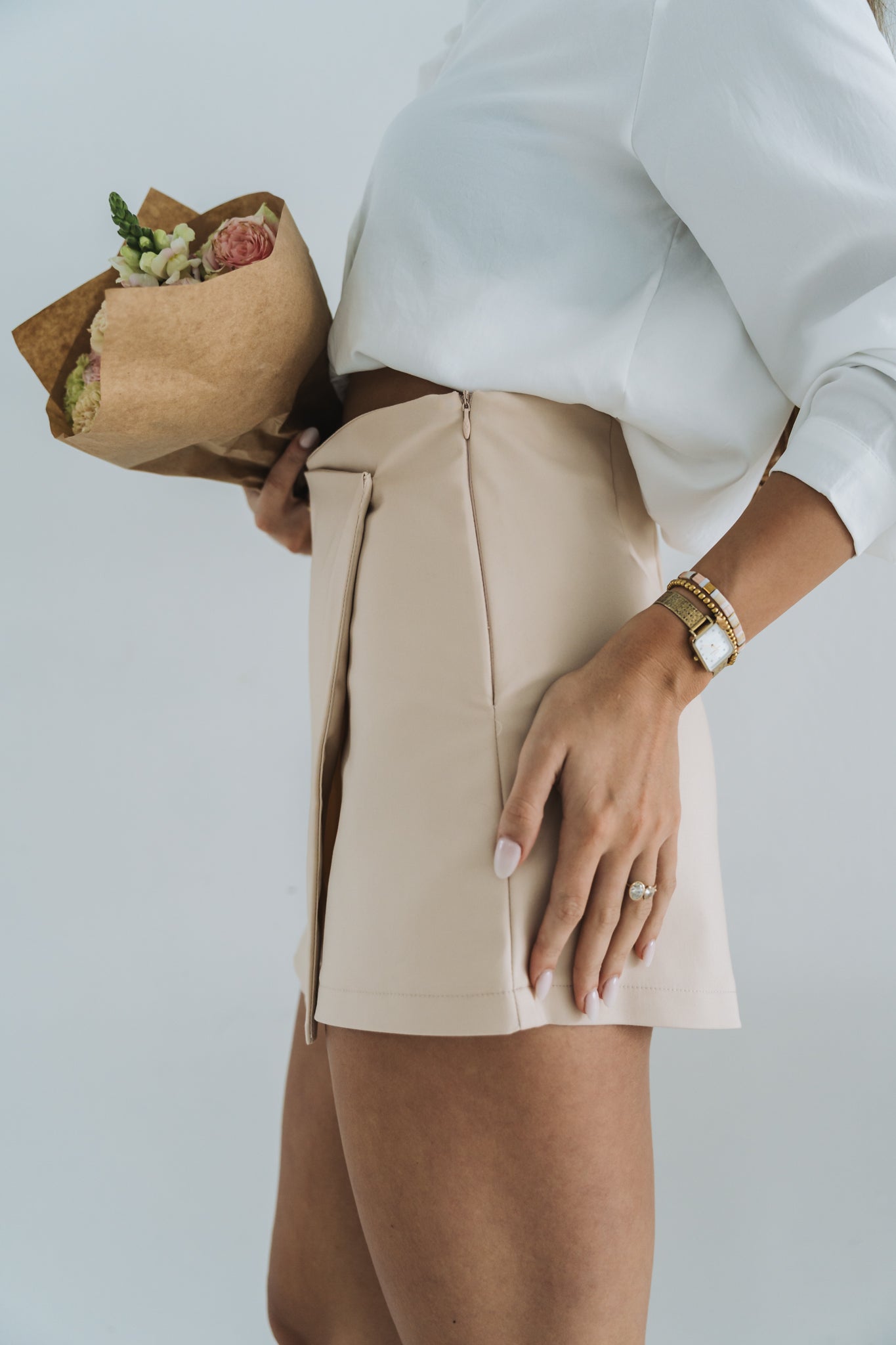 Mila Skort Cream | Available in Size 28-34