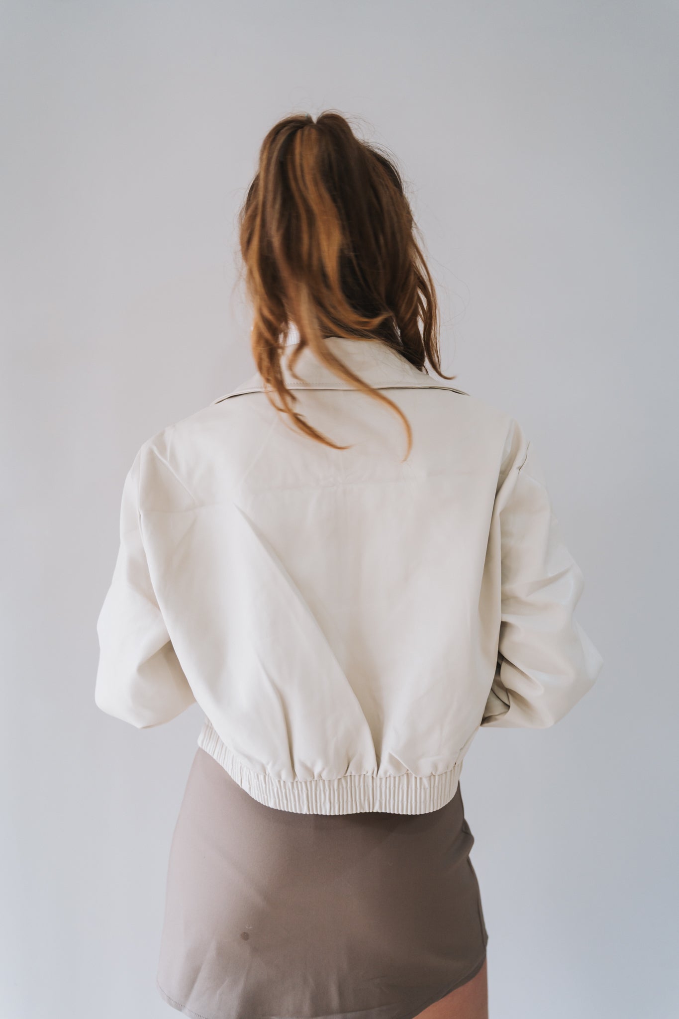Pleather Jacket Cream