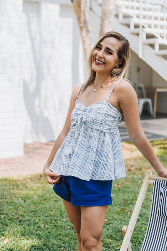 Picnic Top Blue