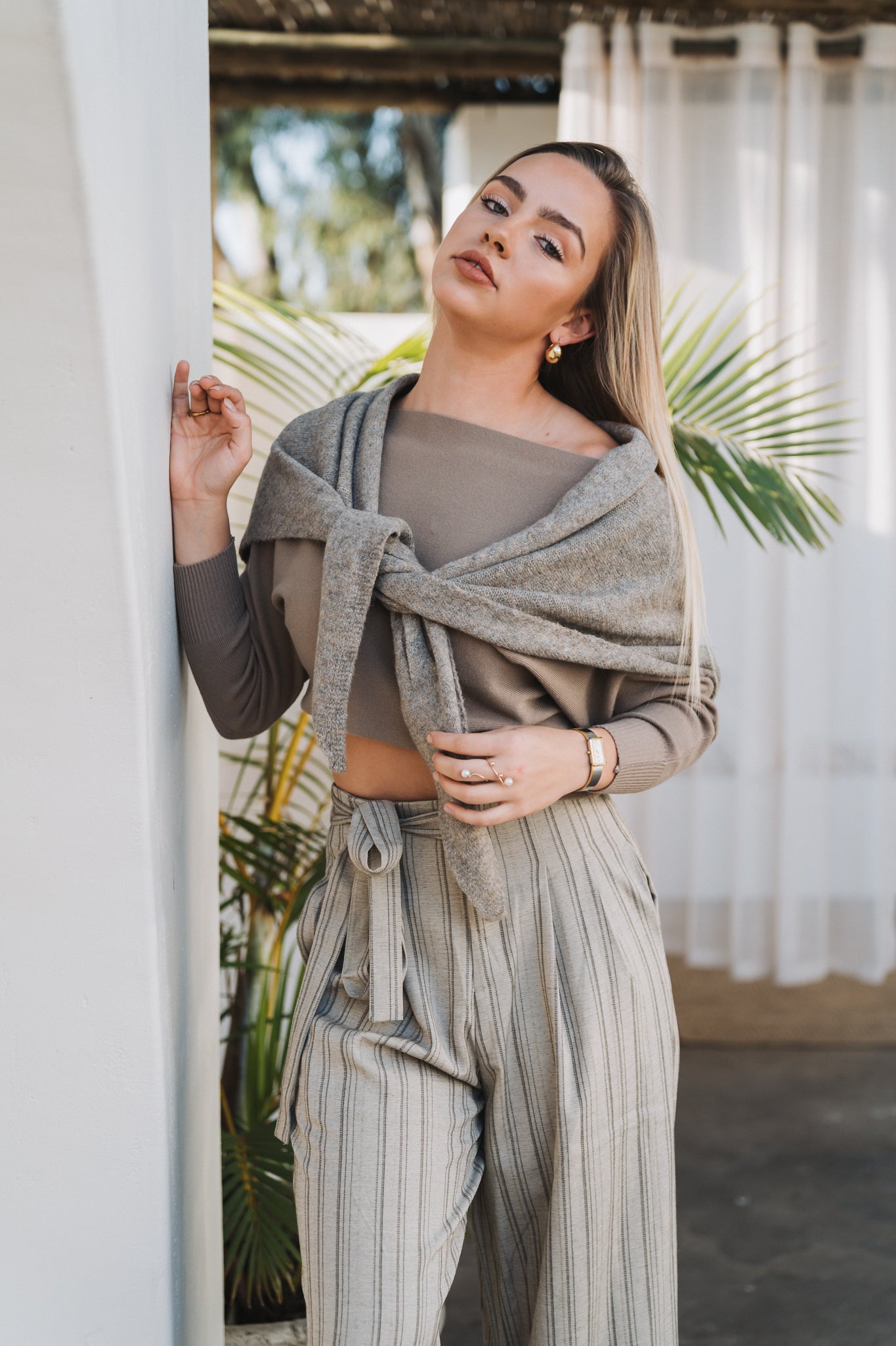 Boatneck Knit Stone | One Size / Fits 30-34