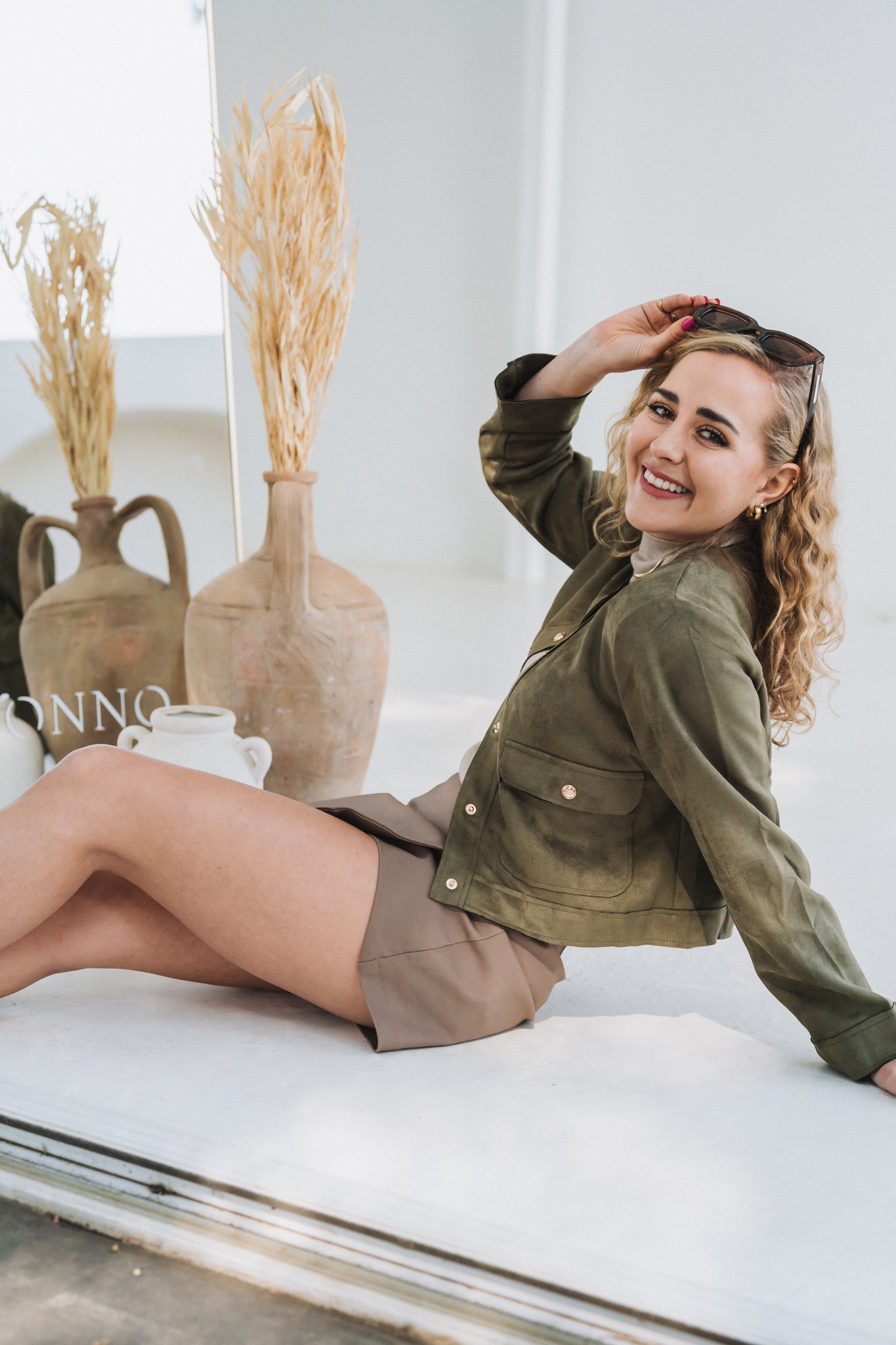 Velvet Jacket Olive | One Size / Fits 30-34