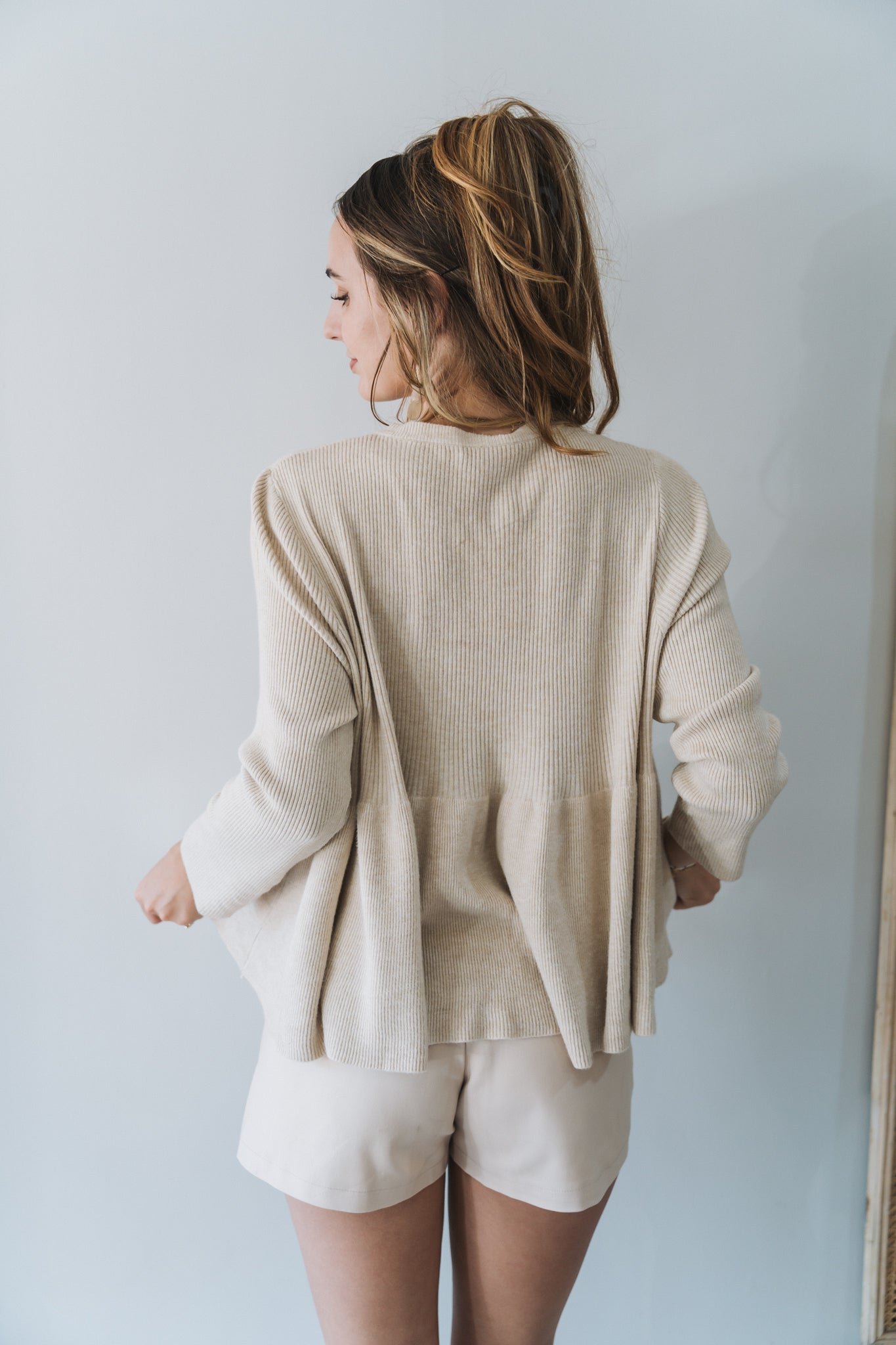 Frill Cardi Stone