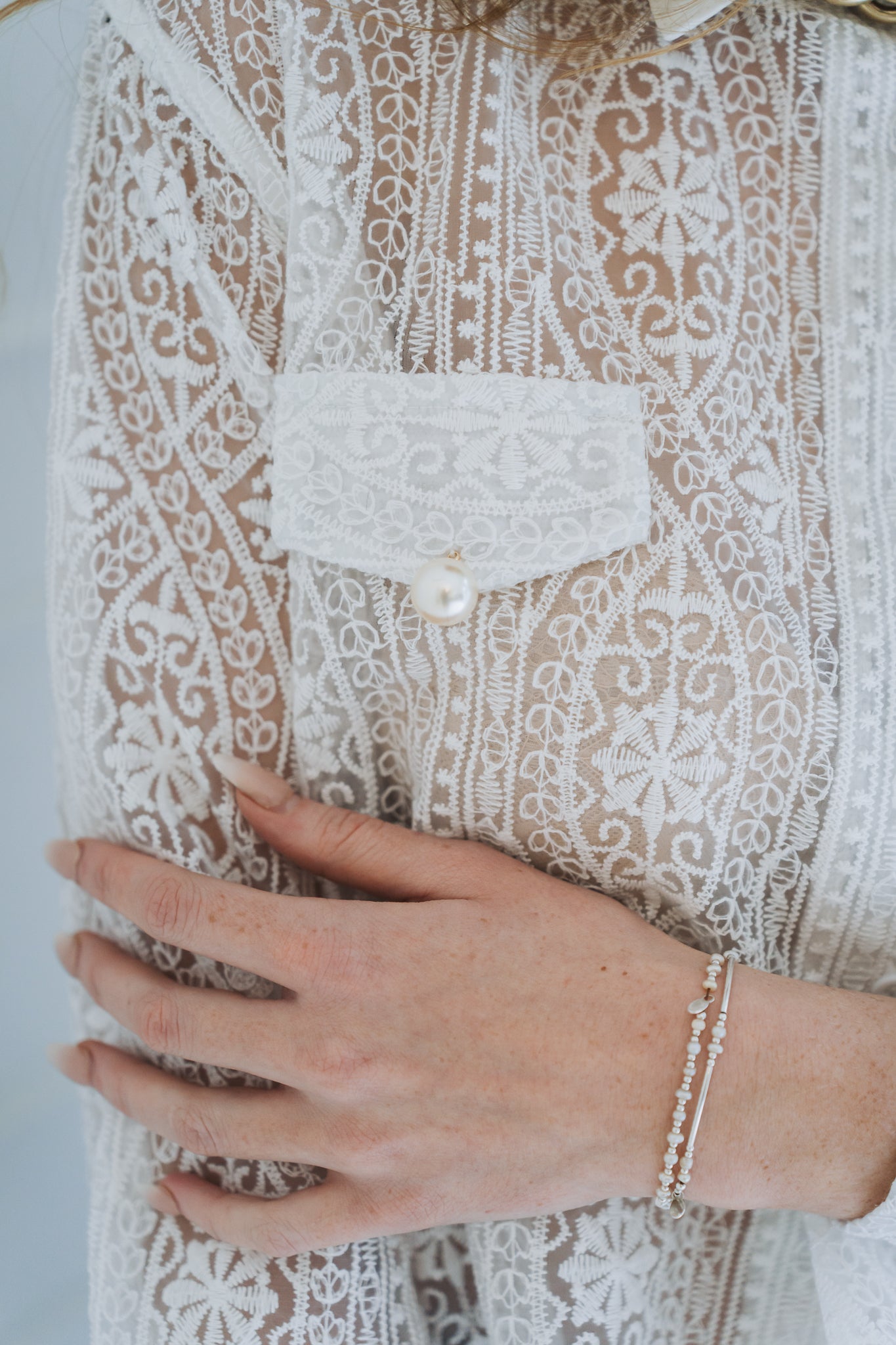 Pearl Blouse White