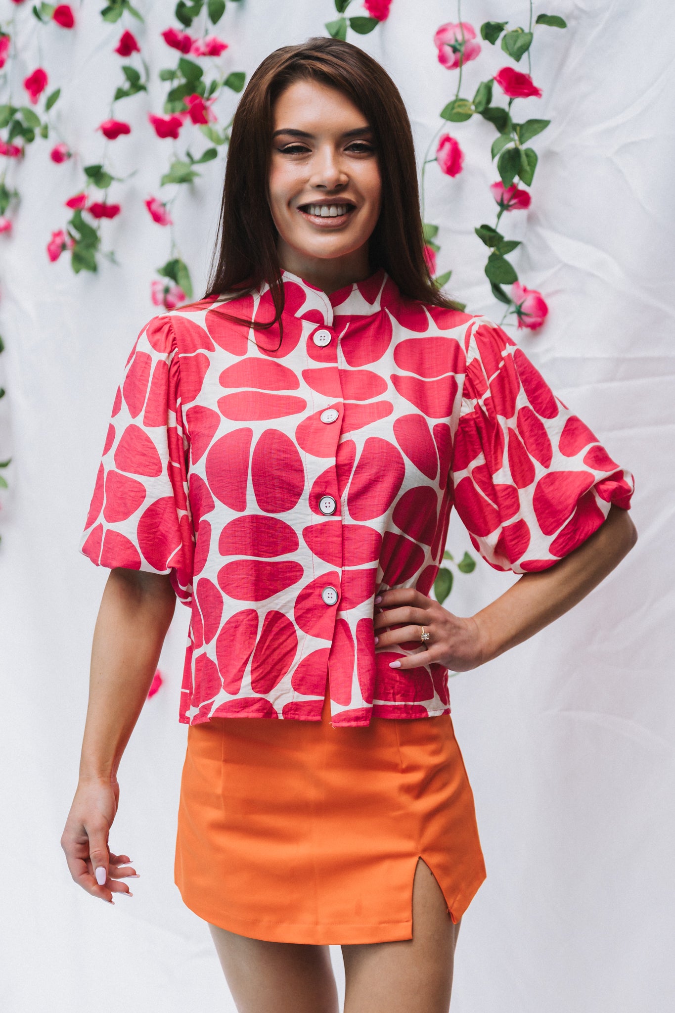 Abstract  Blouse Pink