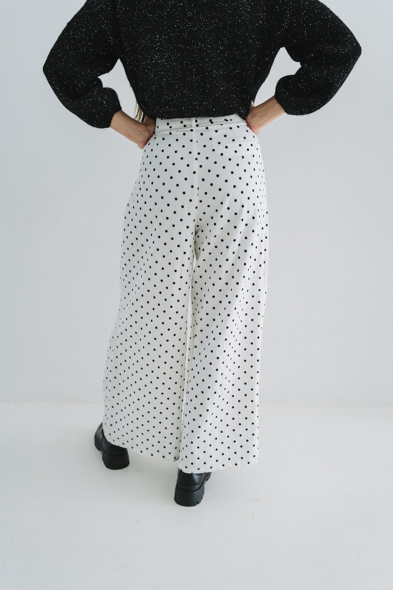 Polka Trouser White