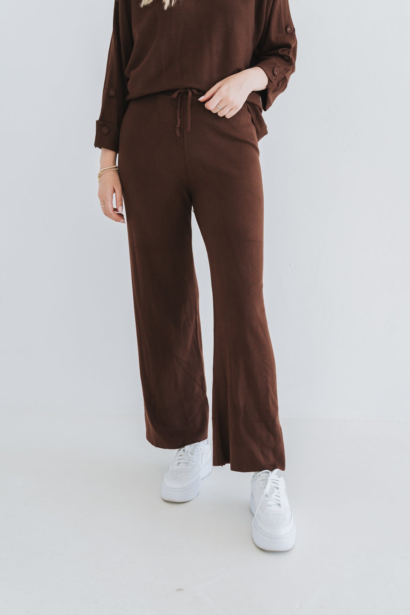 Button Set Trouser Brown