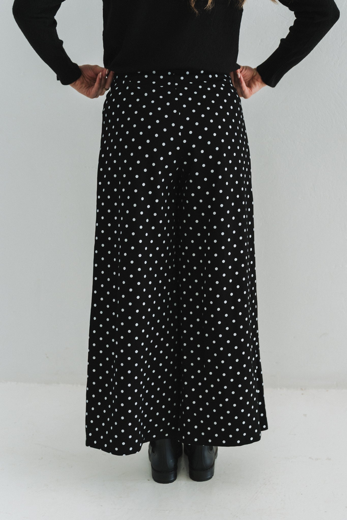 Polka Trouser Black