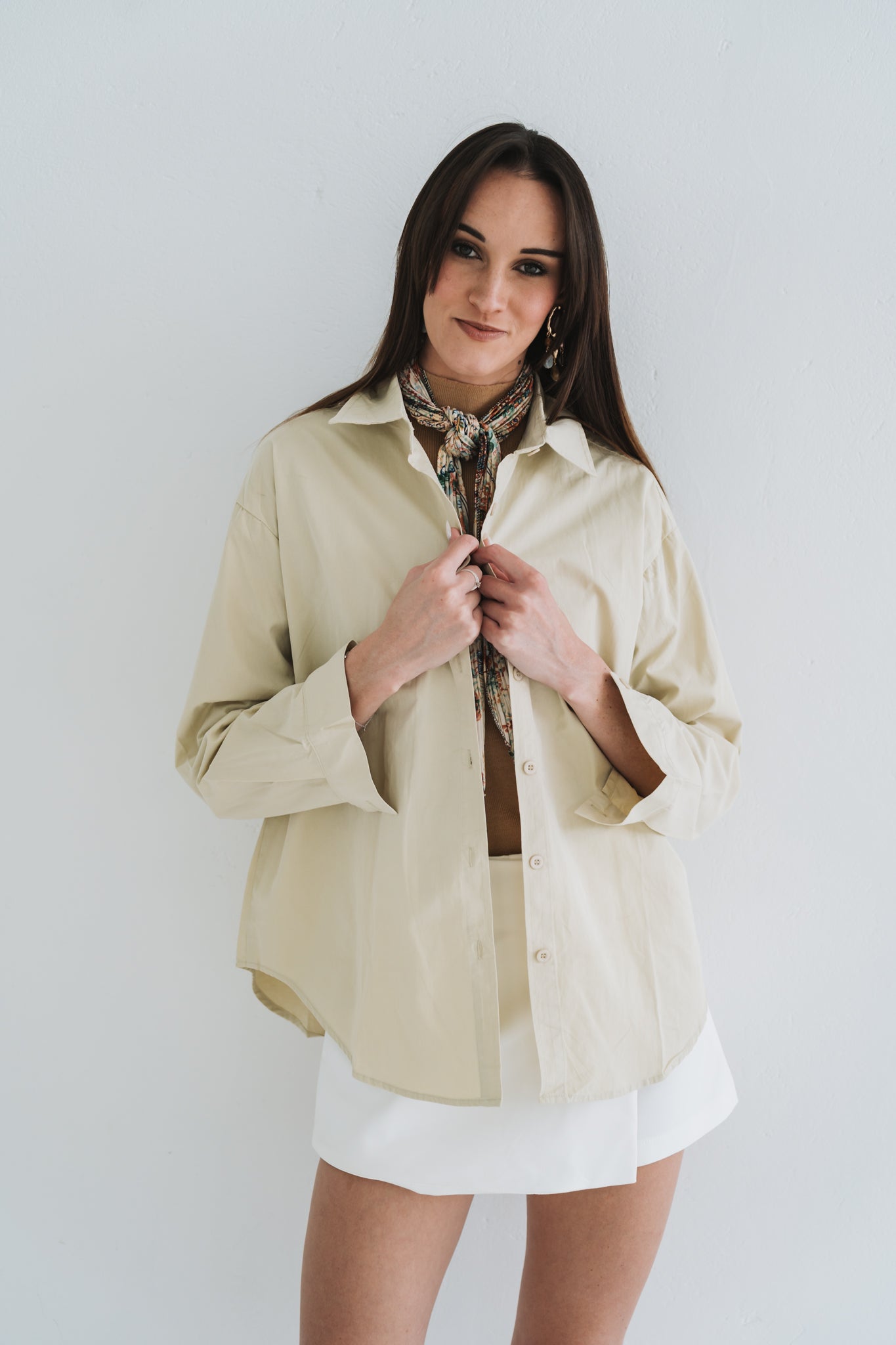 Cotton Blouse Cream | One Size / Fits 32-36