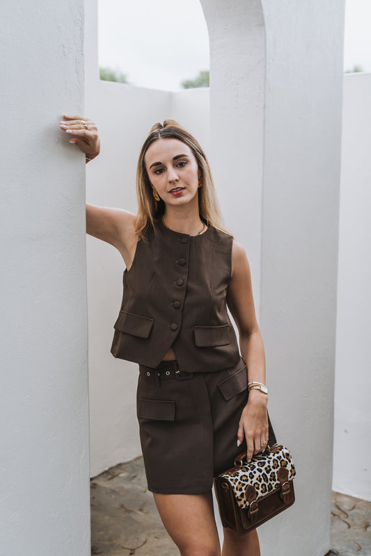 Office Waistcoat Brown | One Size / Fits 30-32