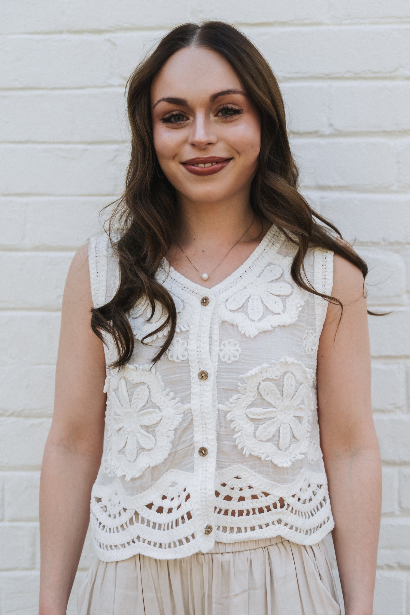 Boho Waistcoat White | One Size / Fits 30-34