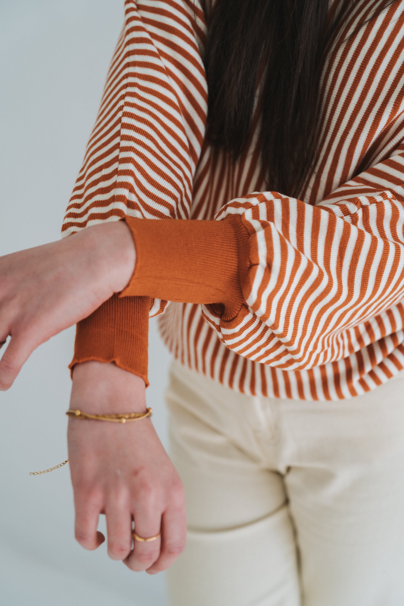 Stripey Knit Rust | One Size / Fits 30-36