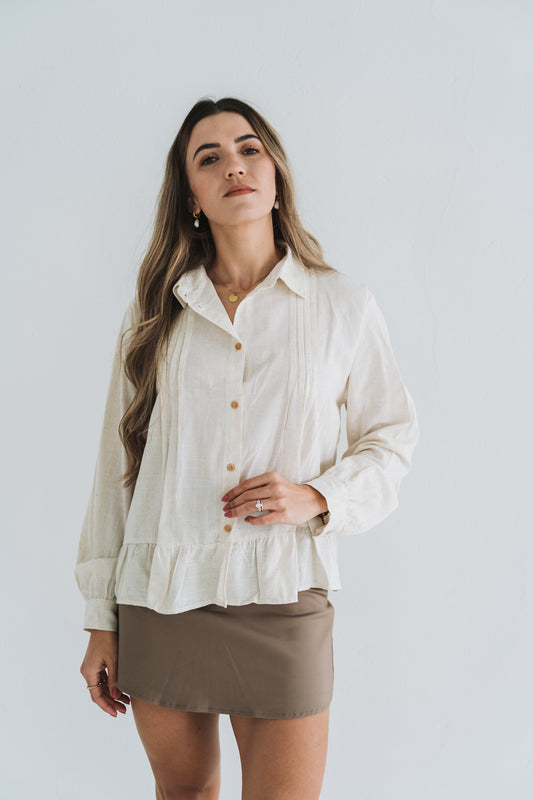 Lino Blouse Cream