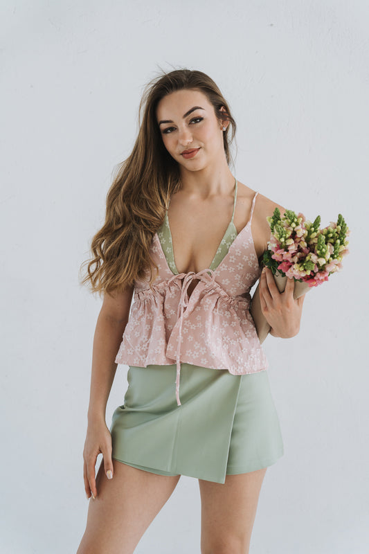 Two Tone Top Pink