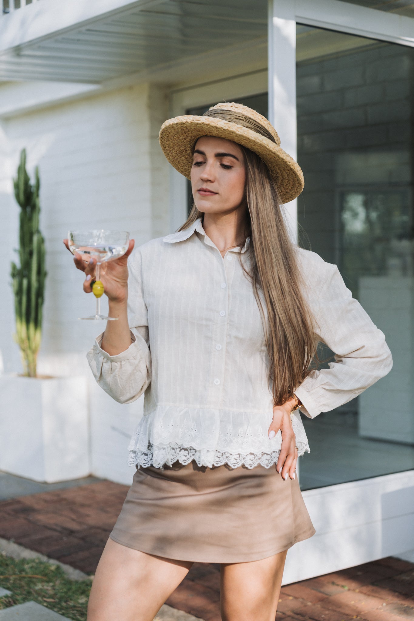 Emily Blouse Cream | One Size / Fits 32-36