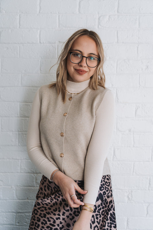 Cathy Waistcoat Stone