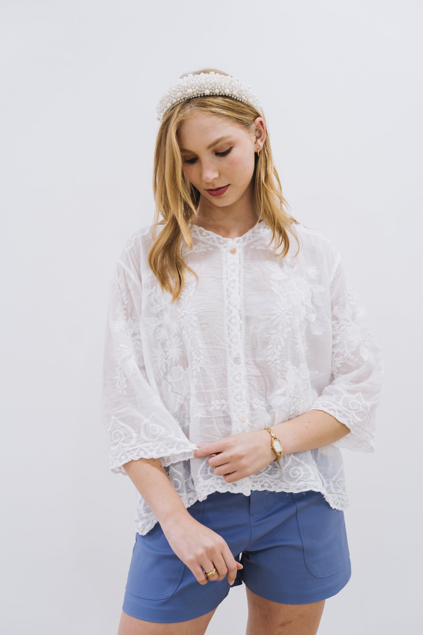 Lacey Blouse White