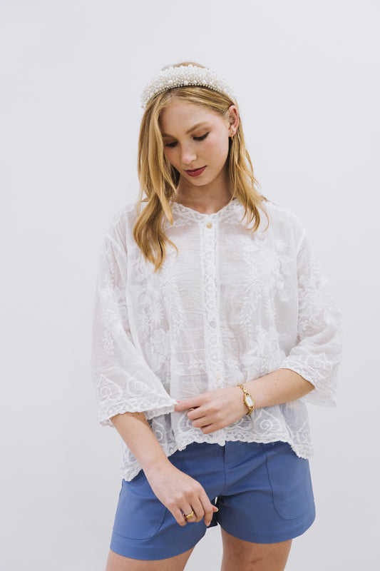 Lacey Blouse White