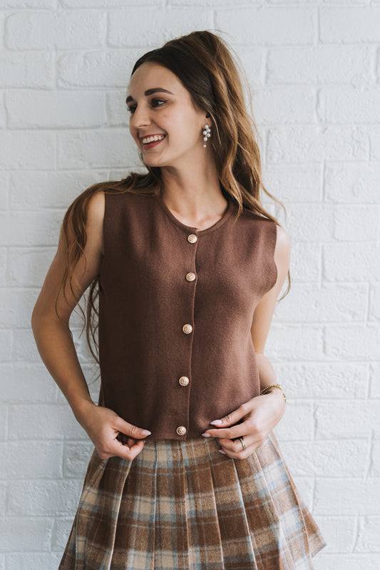Cathy Waistcoat Brown