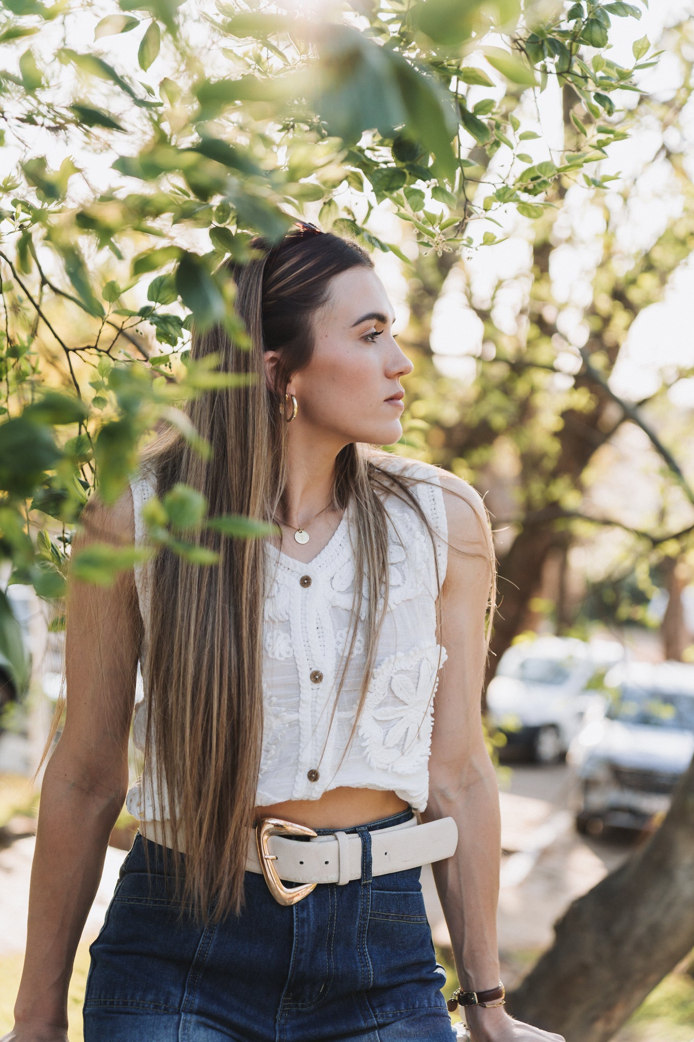 Boho Waistcoat White | One Size / Fits 30-34