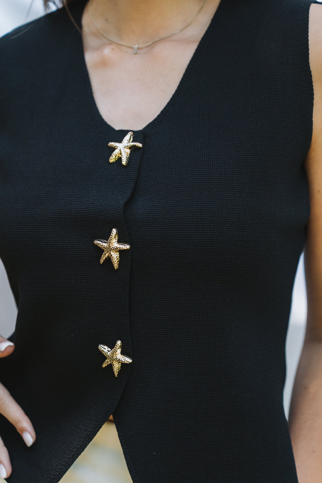 Shells Waistcoat Black