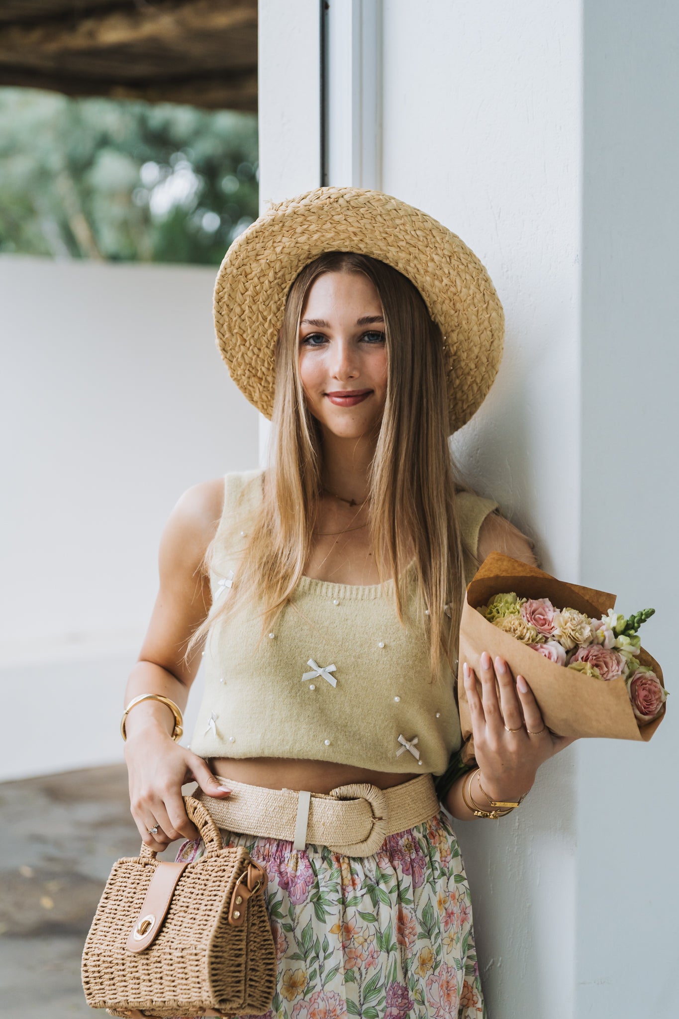 Olive Bow Knit | One Size / Fits 30-32