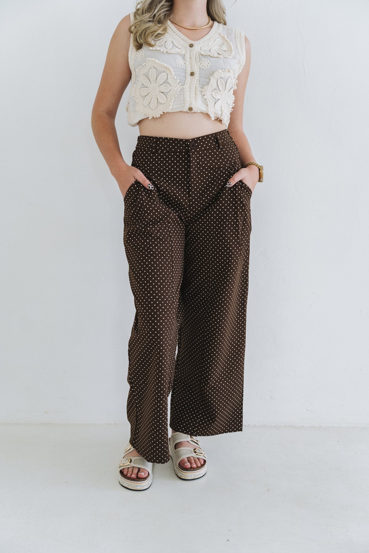 Polka Trouser Brown | One Size / Fits 30-34