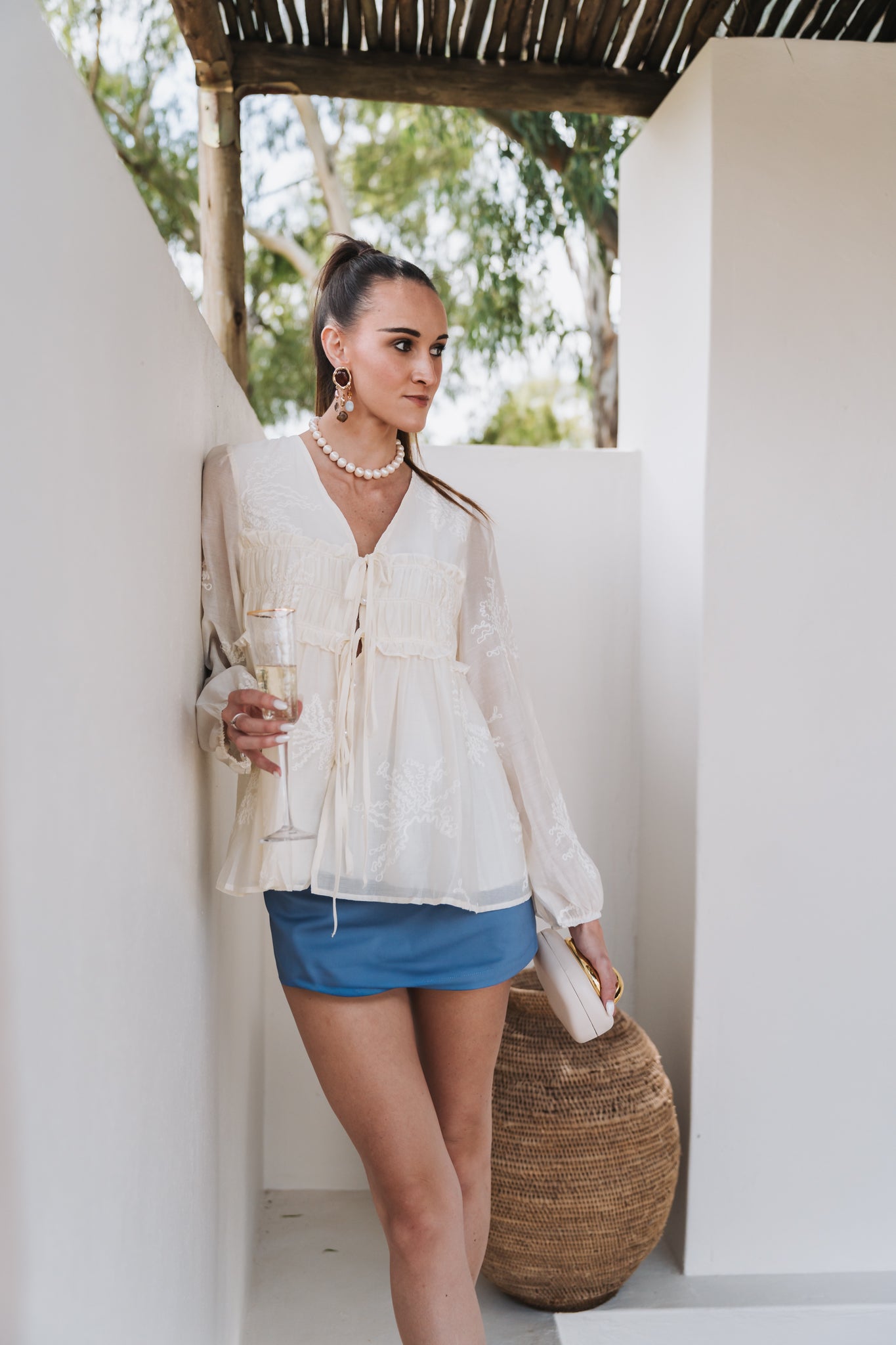 Fern Blouse Cream | One Size / Fits 30-34