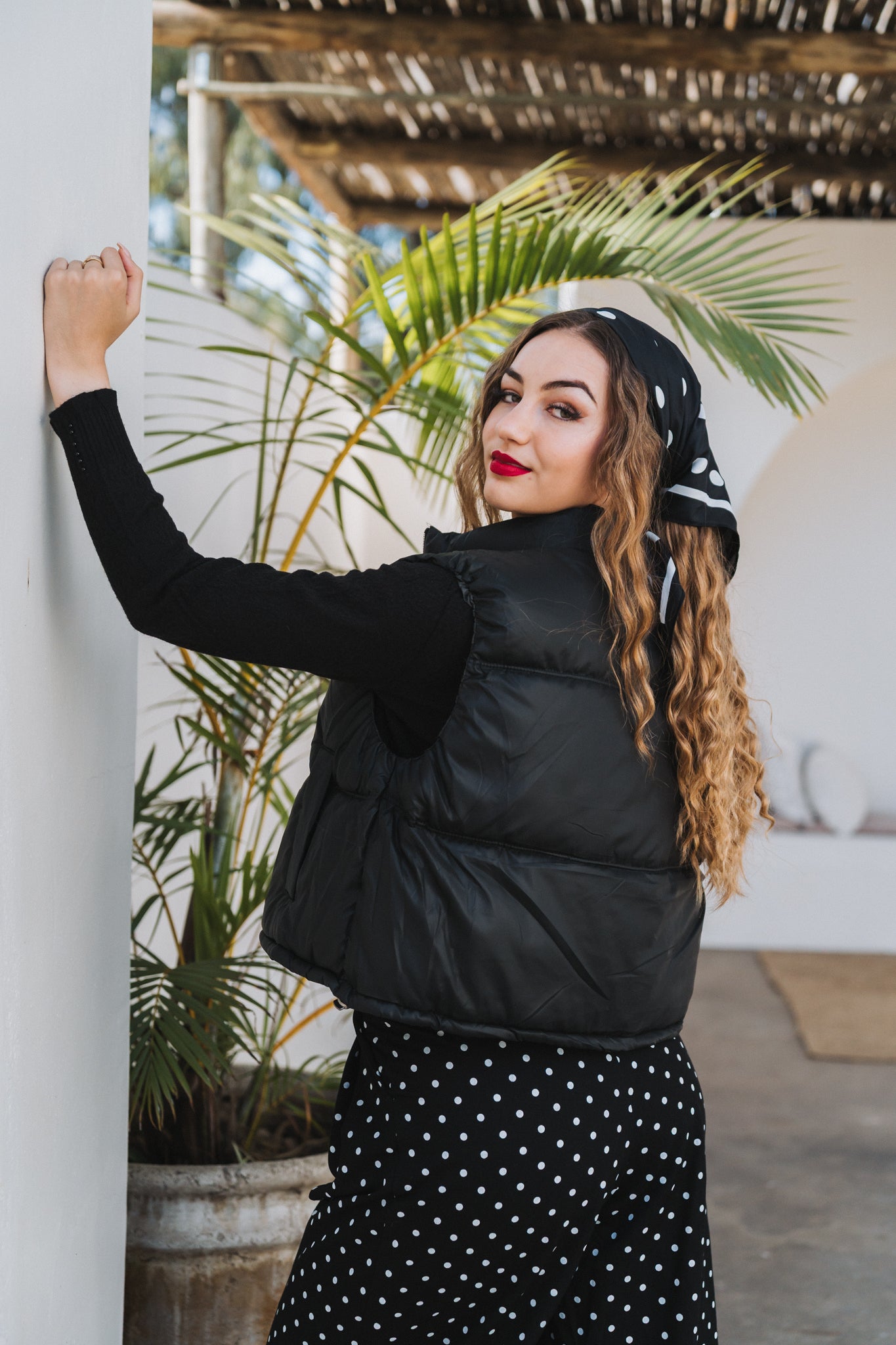 Crop Puffer Black