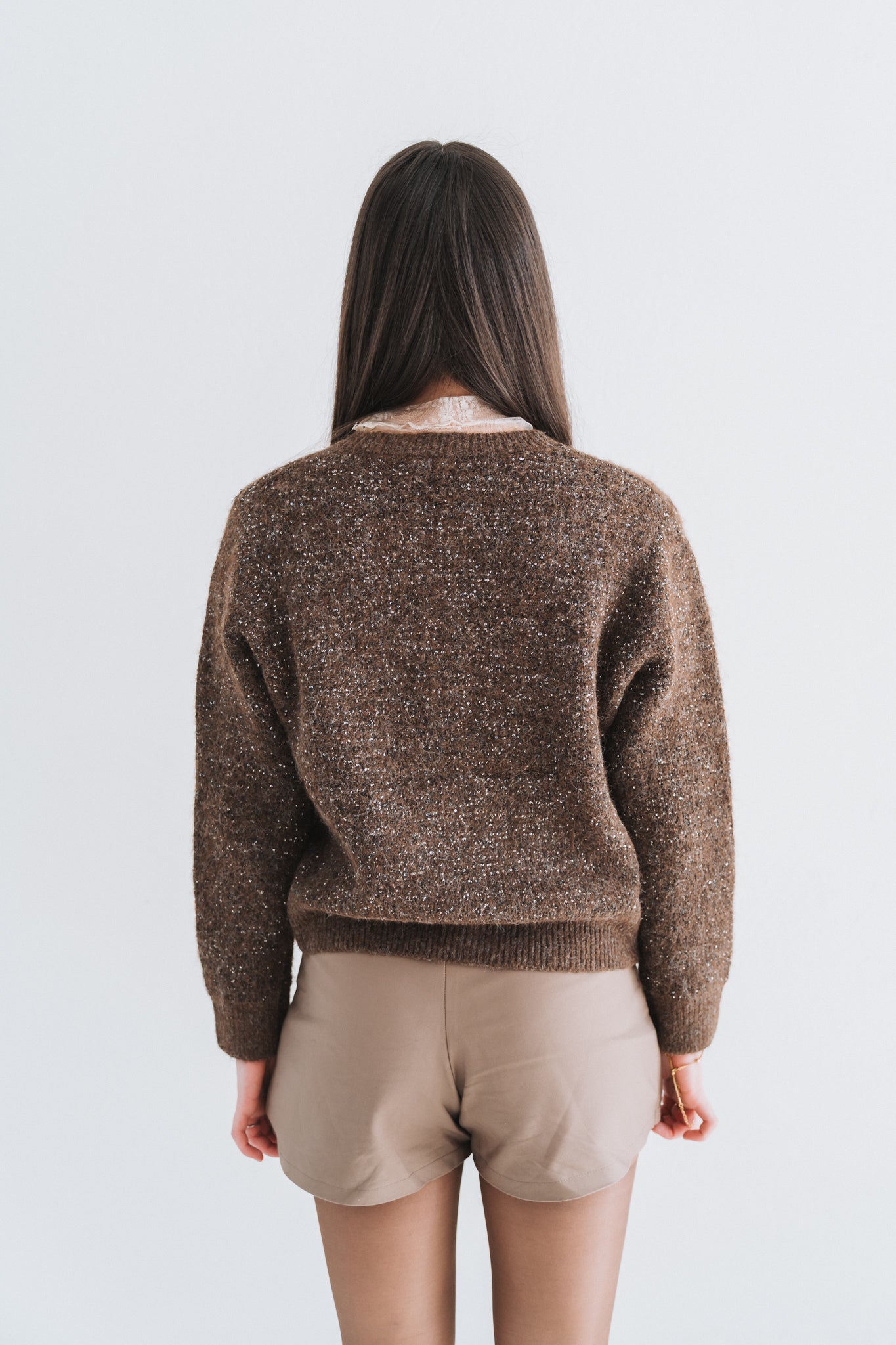 Glitsy Cardigan Brown | One Size / Fits 30-34