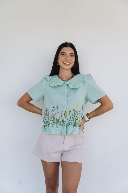 Dahlia Top Sage |One Size / Fits 30-34