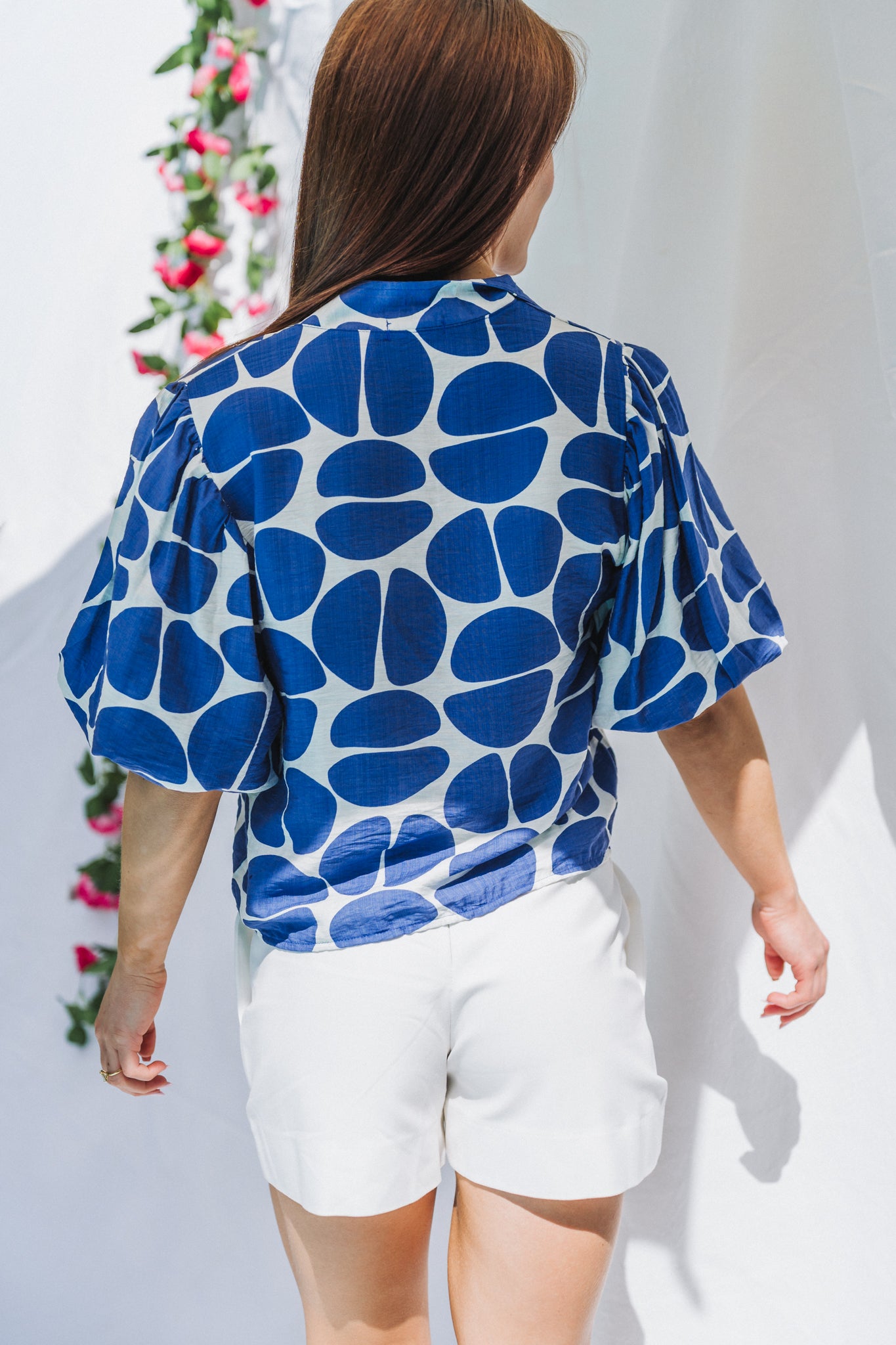 Abstract Blouse Blue