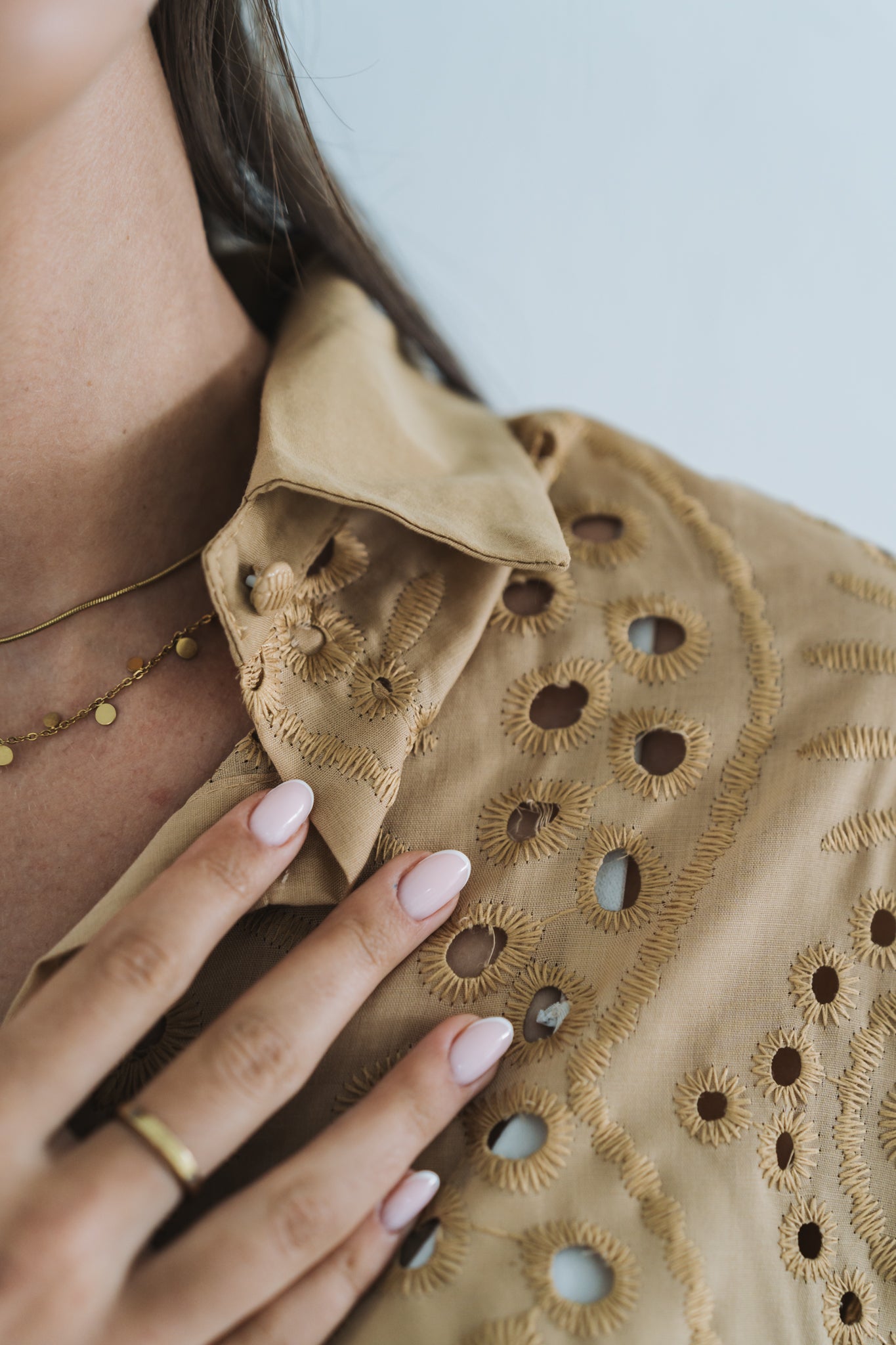 Rust Anglaise Blouse | One Size / Fits 30-34